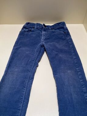 Crewcuts Navy Corduroy Pants with Lime Stitching